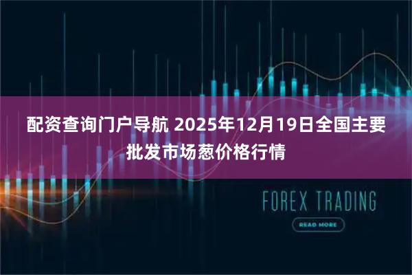 配资查询门户导航 2025年12月19日全国主要批发市场葱价格行情
